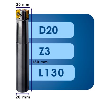 Корпус фрезы lnmu03*d20*d20*z3*l130