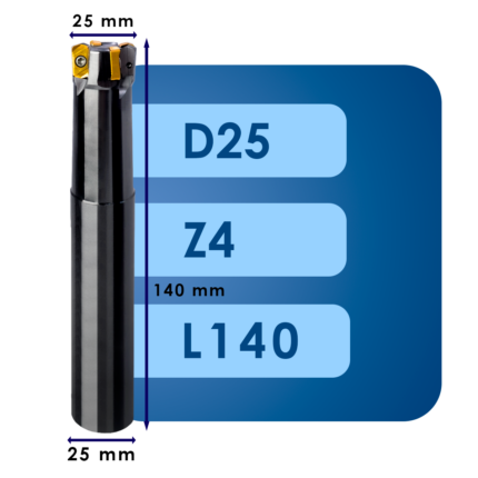 Корпус фрезы lnmu03*d25*d25*z4*l140