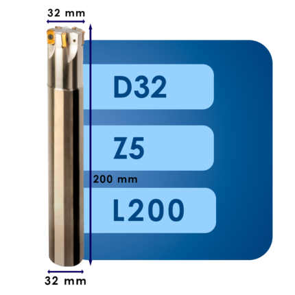 Корпус фрезы lnmu03*d32*d32*z5*l200