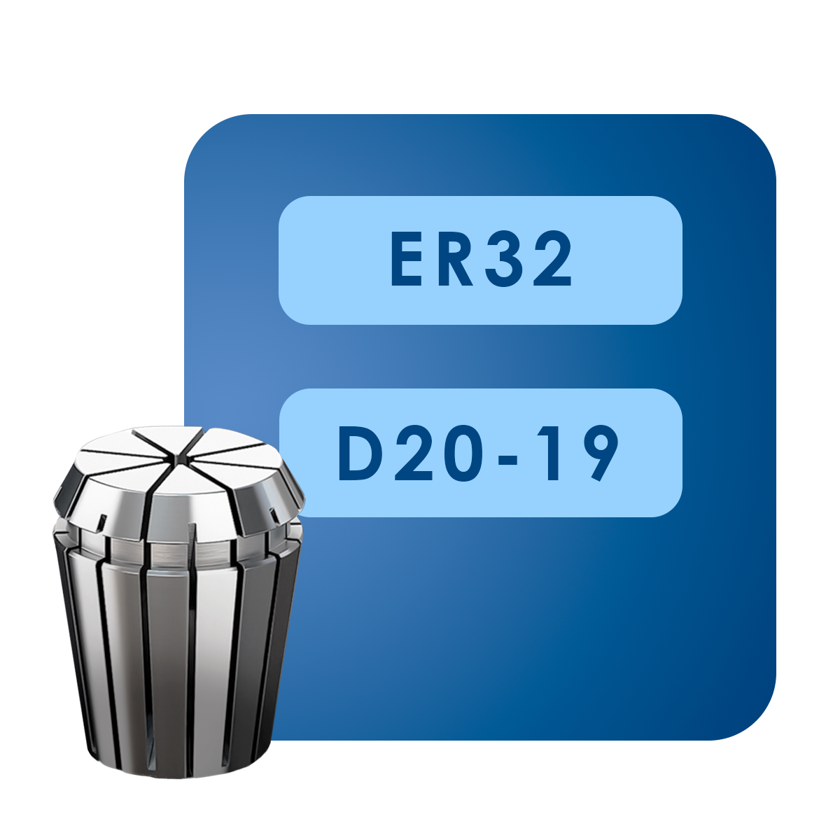 D20-19 Цанга er32*d20 19мм