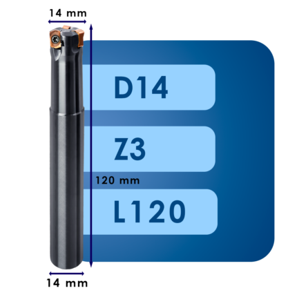 Корпус фрезы lnmu02*d14*d14*z3*l120