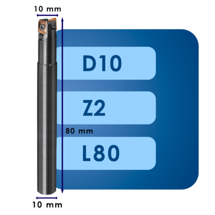 Корпус фрезы admt07*d10*d10*z2*l80