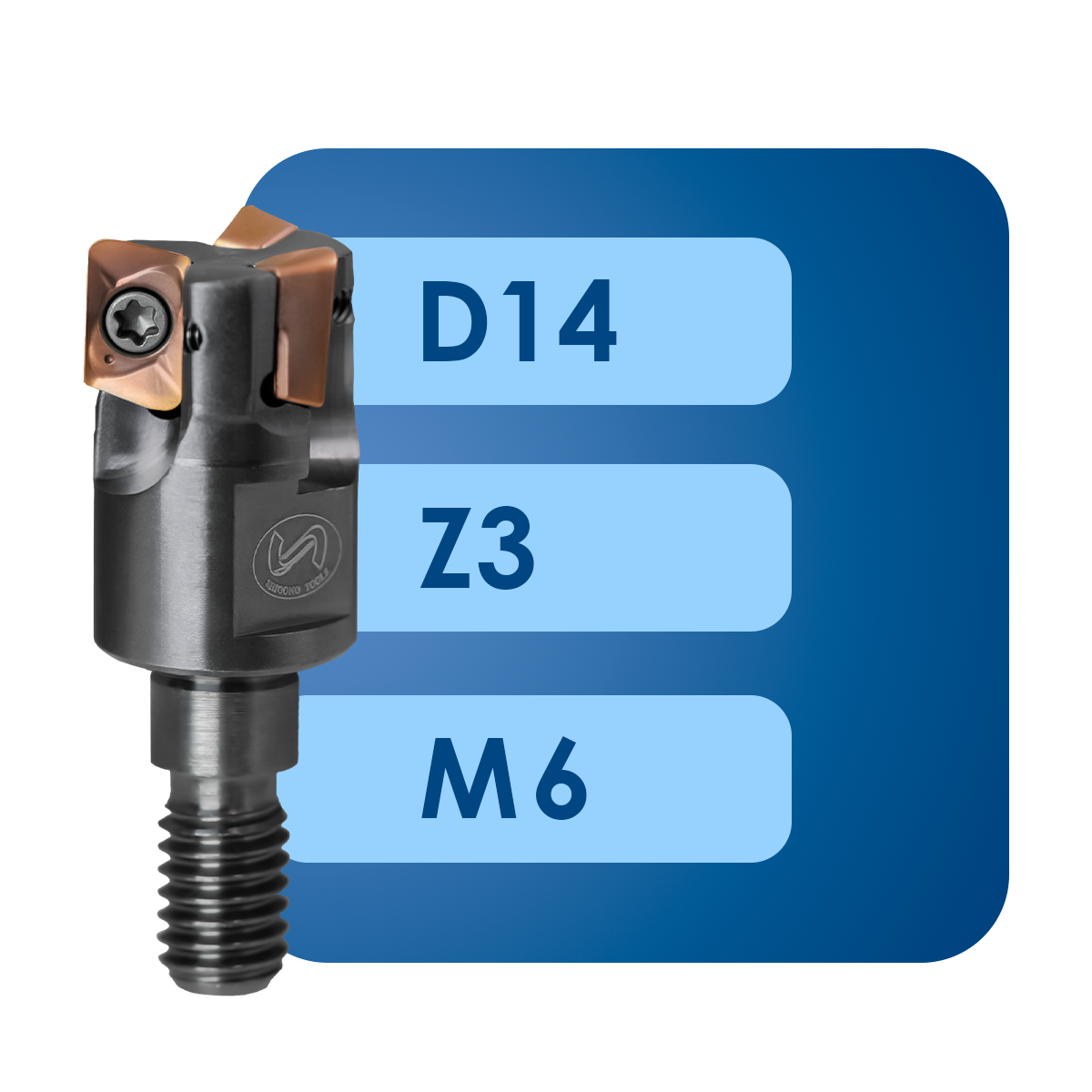 D14 (2) Фрезерная головка admt07*d14*m6*z3