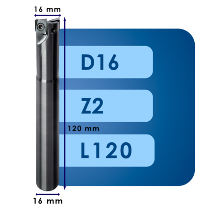 Корпус фрезы 4nkt*d16*d16*z2*l120