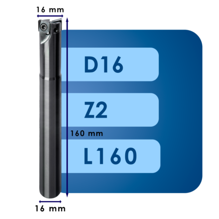 Корпус фрезы 4nkt*d16*d16*z2*l160