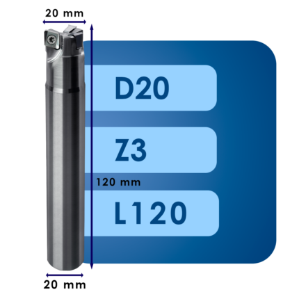 Корпус фрезы 4nkt*d20*d20*z3*l120