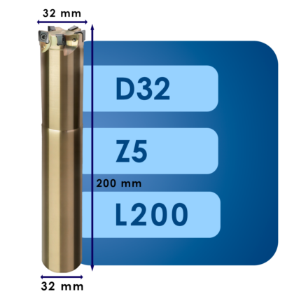 Корпус фрезы 4nkt*d32*d32*z5*l200