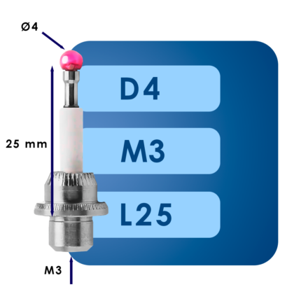 Щуп для 3d тестера haimer d4*m3*l25