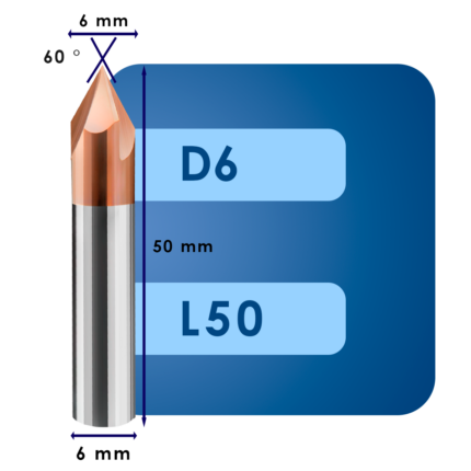 Фасочная фреза d6*ug60*p65*d6*z3*l50