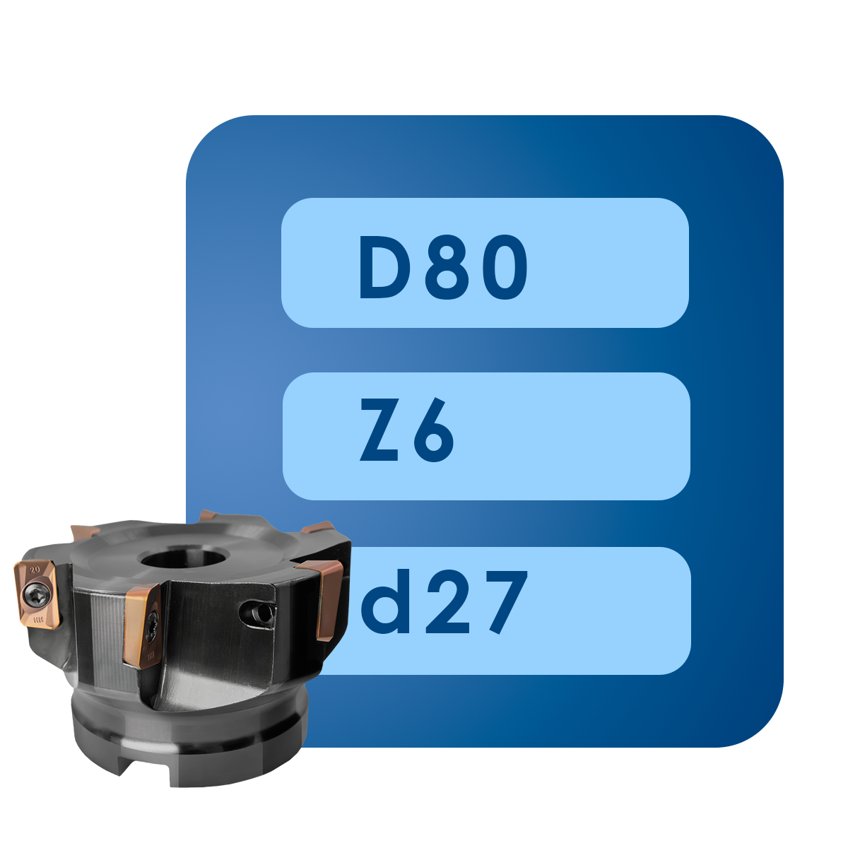 D80 Корпус фрезы apmt16*d80*d27*z6