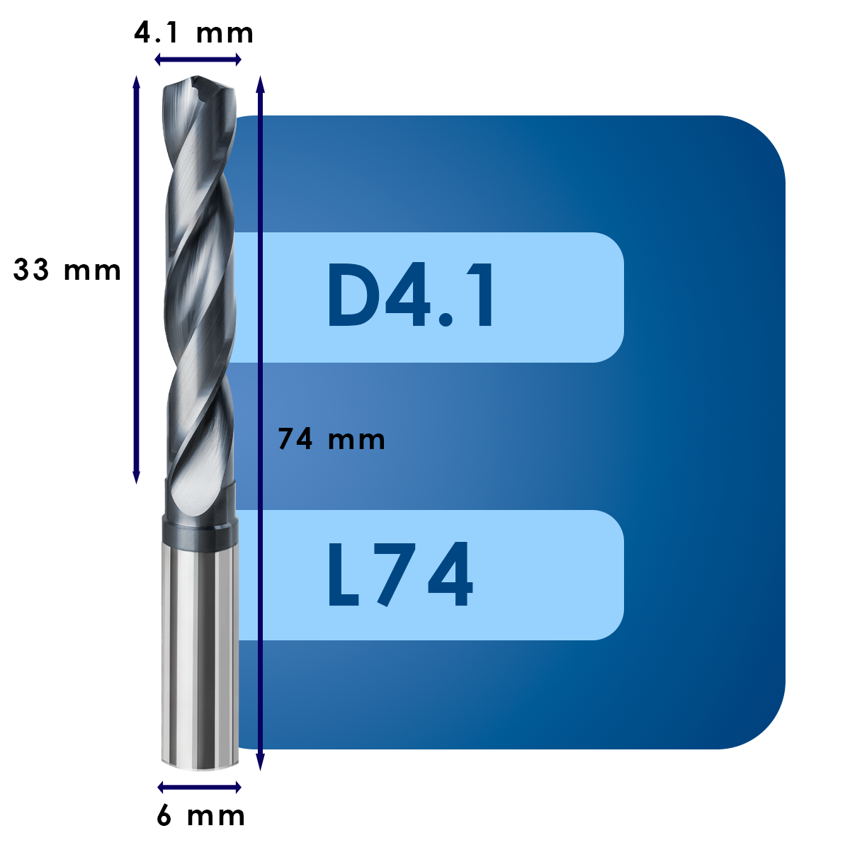 D4.1 L74 Сверло твердосплавное kdg303/1536su05 0410