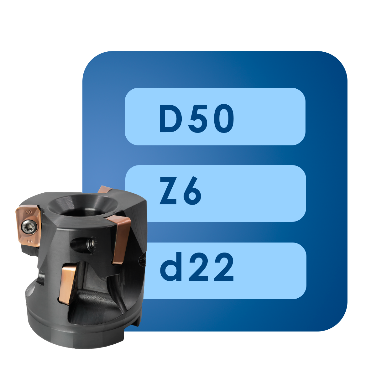 D50 Z6 кукуруза Корпус фрезы apmt16*d50*d22*z6