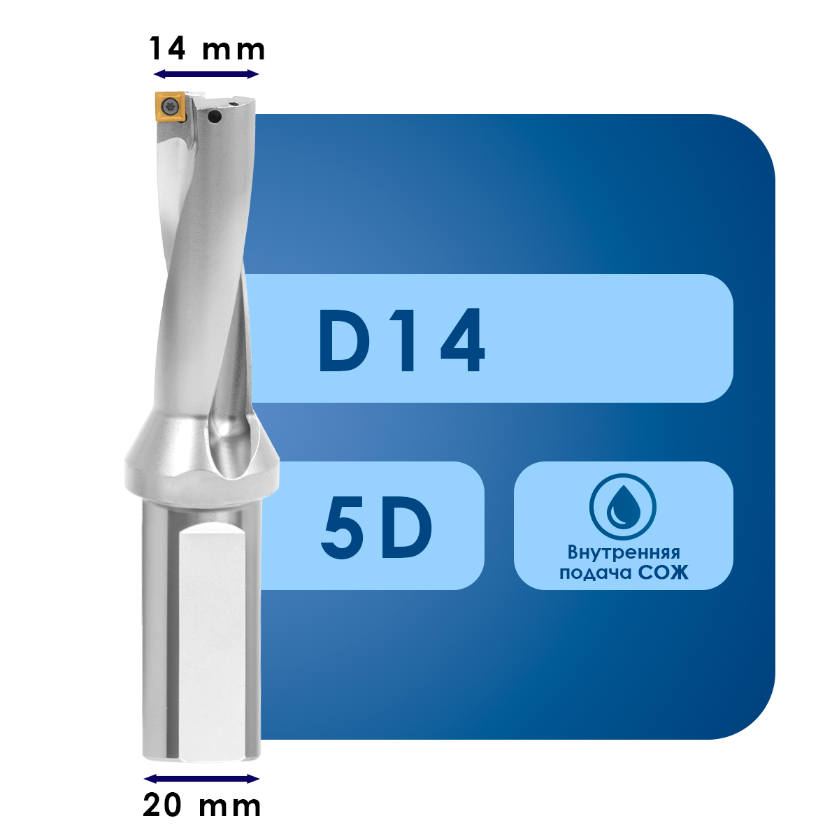 14 (2) Корпус сверла sp05*d14*c5xd*d20