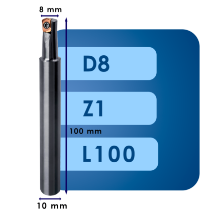 Корпус фрезы lnmu02*d8*d10*z1*l100