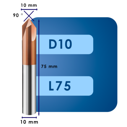 Фасочная фреза d10*ug90*p65*d10*z3*l75