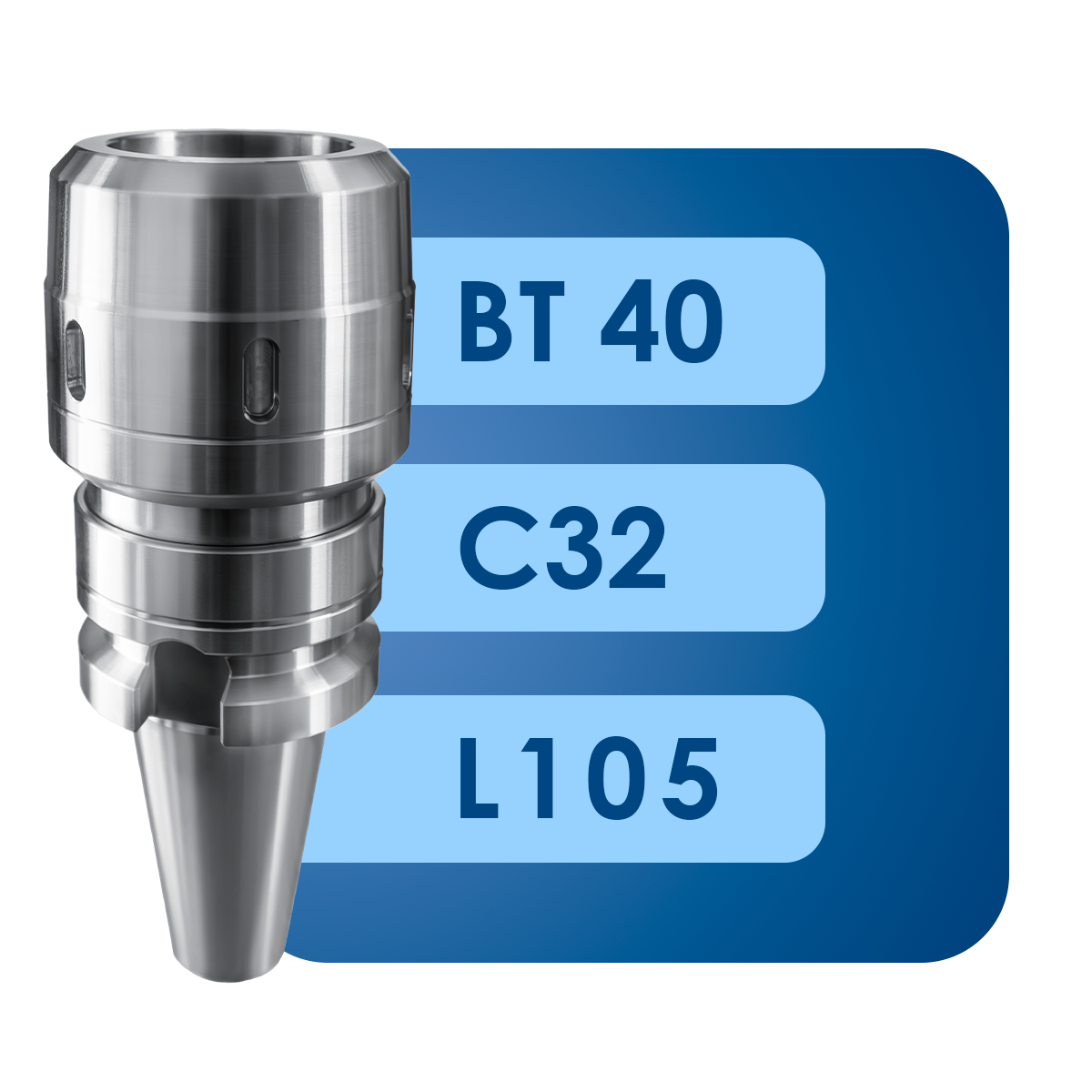 1 (3) Силовой цанговый патрон bt40*c32*l105